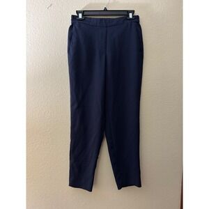 J. Crew Navy Blue Cropped Elastic Waist Pull On Pants Size‎ 4 (A591)